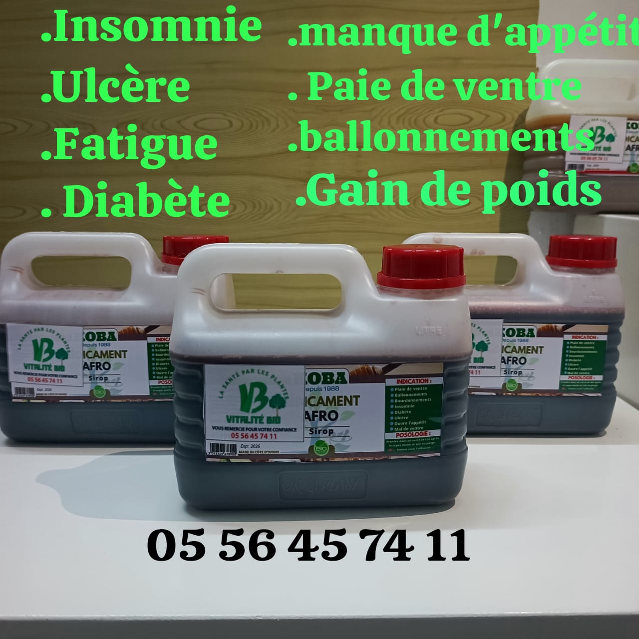 le SIROP KOBA( Composé de sirop grand et sirop petit)