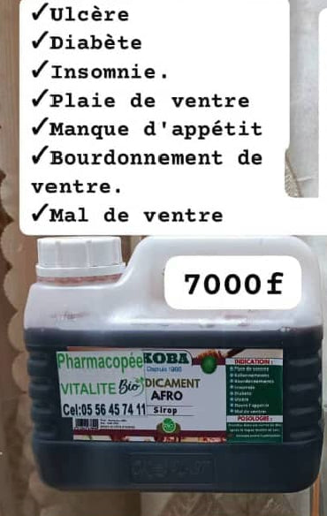 🍉 𝗦𝗜𝗥𝗢𝗣 𝗞𝗢𝗕𝗔 𝟏𝐋— Insomnie-Ulcère- Fatique- plaie de ventre - manque d'appétit, Diabète🌙🌿