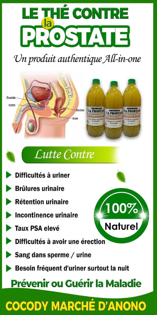 🌿🧔‍♂️ THé 𝗣𝗥𝗢𝗦𝗧ATE  — Le Thé Qui Soulage Et Protège Votre Masculinité 💪🍵